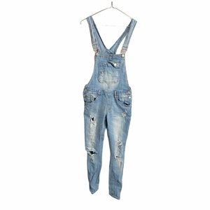 Almost famous denim overall skinny size 7